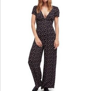 Free People Mia Jumpsuit in Black Combo.